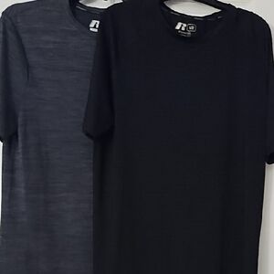 Russell Athletic Black and Dark Gray Short Sleeve Tees